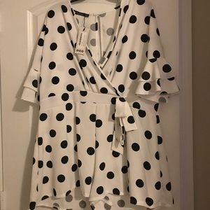 Polka dot play suit